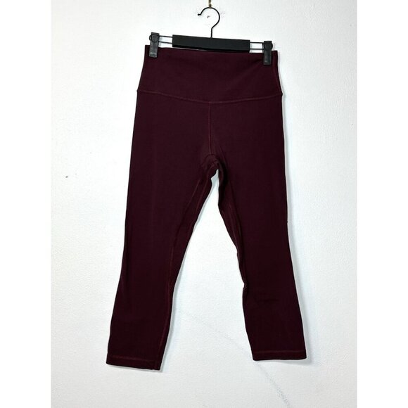 Lululemon Wunder Under Hi-Rise 1/2 Tight Capri *Full-On Deep Rouge Size 6 - Picture 7 of 7
